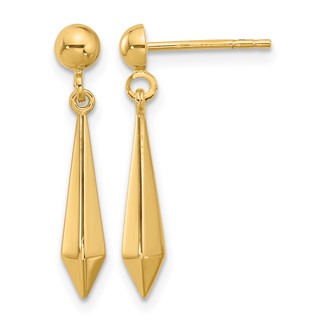 Leslie's Gold Polished Dangle Earrings