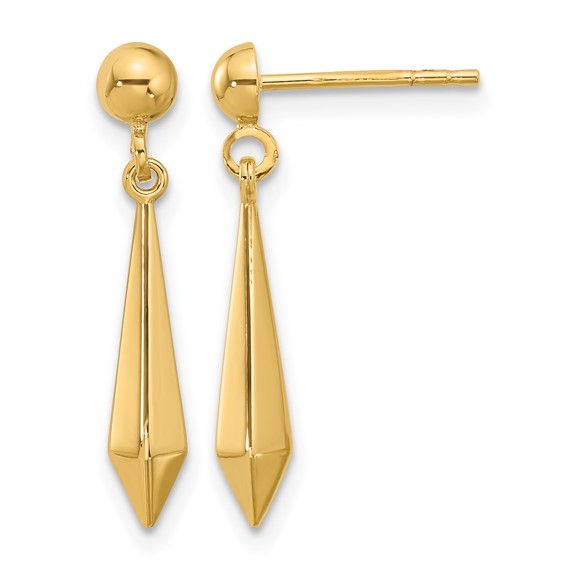 Leslie's Gold Polished Dangle Earrings