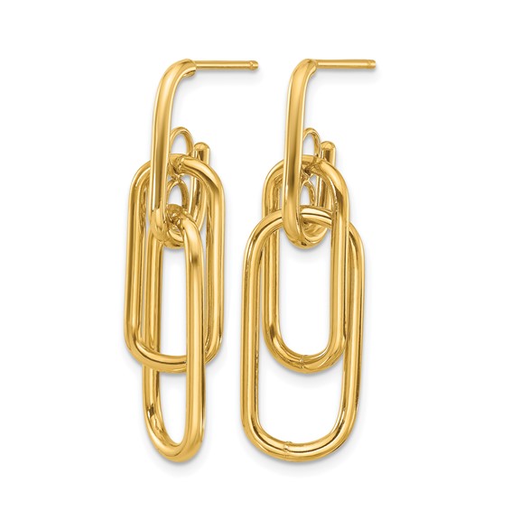 Leslie's 14K Polished Post Dangle Earrings