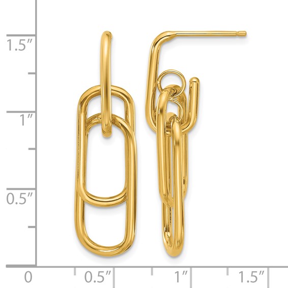 Leslie's 14K Polished Post Dangle Earrings