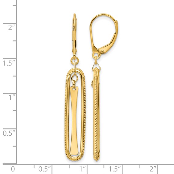 Leslie's 14K Polished Dangle Leverback Earrings