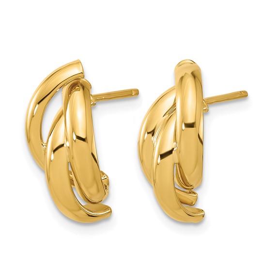 Leslie's Gold Polished Drop Earrings
