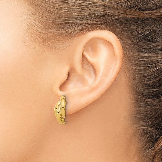 Leslie's Gold Polished Drop Earrings