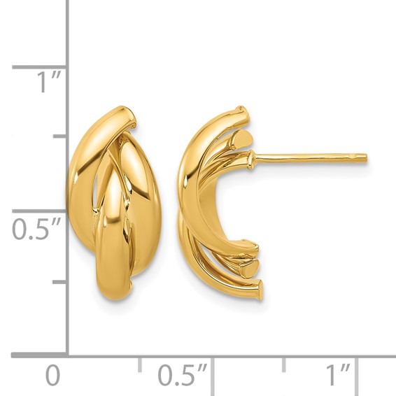 Leslie's Gold Polished Drop Earrings