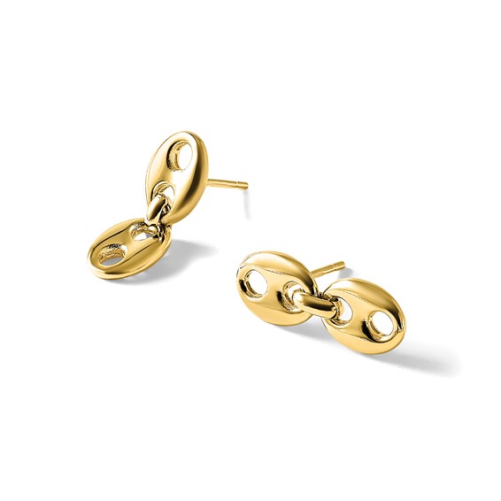 Leslie's 14K Polished Hollow Dangle post Earrings