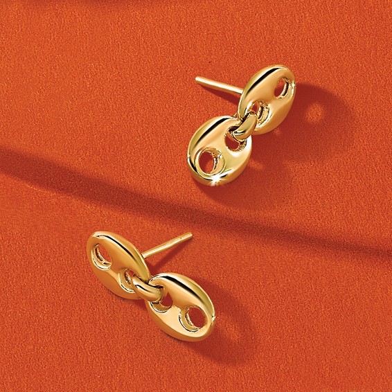 Leslie's 14K Polished Hollow Dangle post Earrings