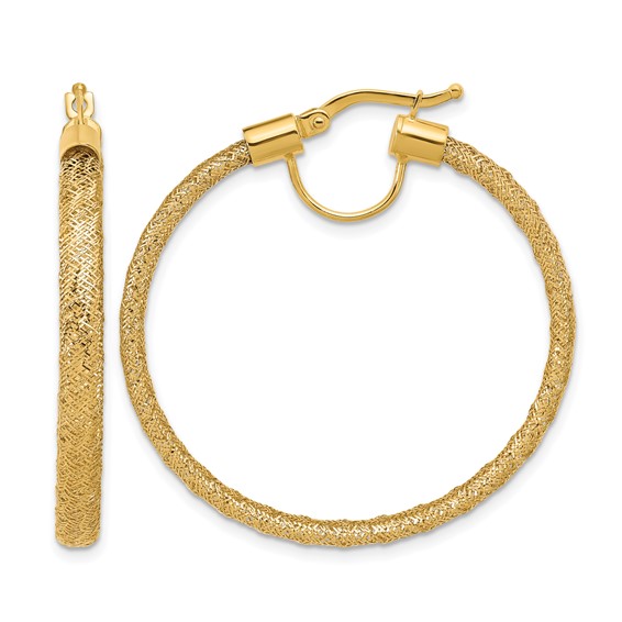 Leslie's Gold Mesh Hoop Earrings