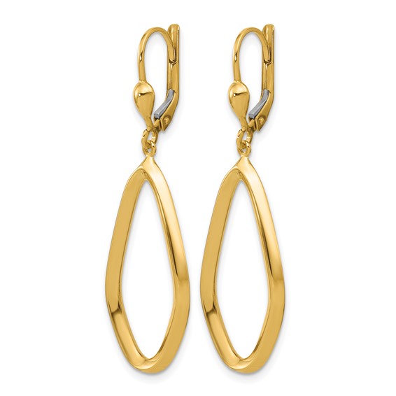 Leslie's 14K Polished Dangle Leverback Earrings