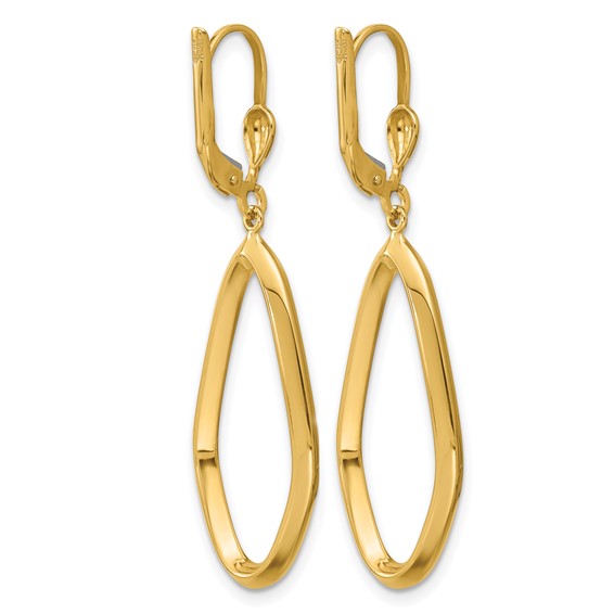 Leslie's 14K Polished Dangle Leverback Earrings