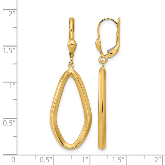 Leslie's 14K Polished Dangle Leverback Earrings
