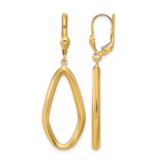 Leslie's 14K Polished Dangle Leverback Earrings