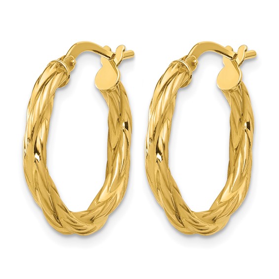 Leslie's Gold Polished Twisted Hoop Earrings