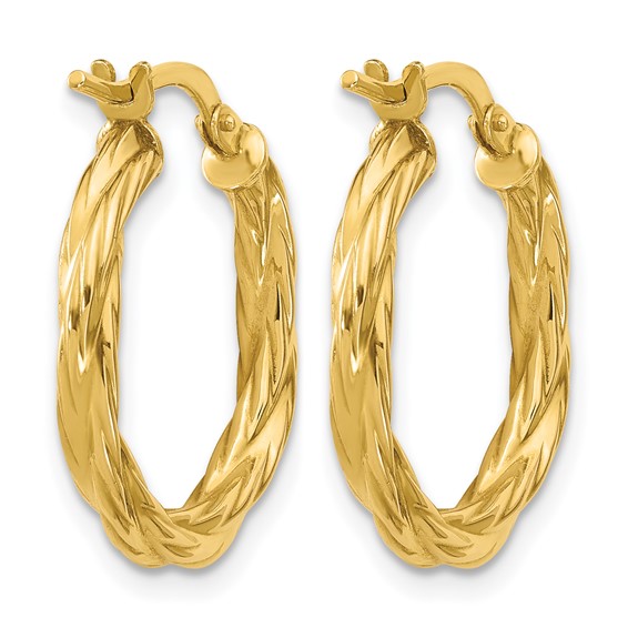 Leslie's Gold Polished Twisted Hoop Earrings