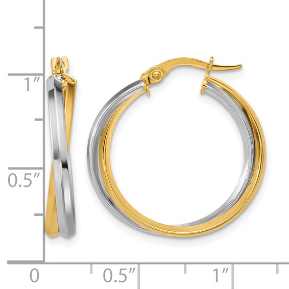 Leslie's Gold Intertwined Hoop Earrings