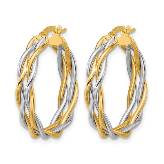 Leslie's Gold Polished and Twisted Hoop Earrings