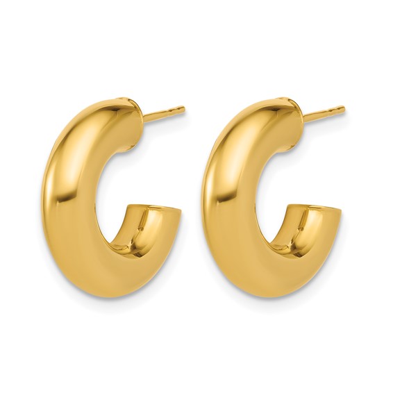 Leslie's Gold Polished J-Hoop Earrings