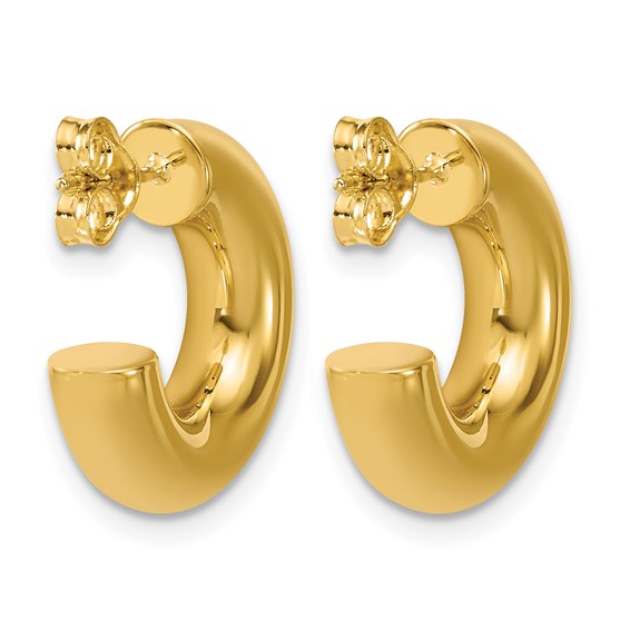 Leslie's Gold Polished J-Hoop Earrings