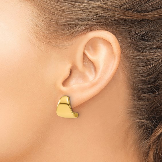 Leslie's 14K Polished Curve Post Earrings