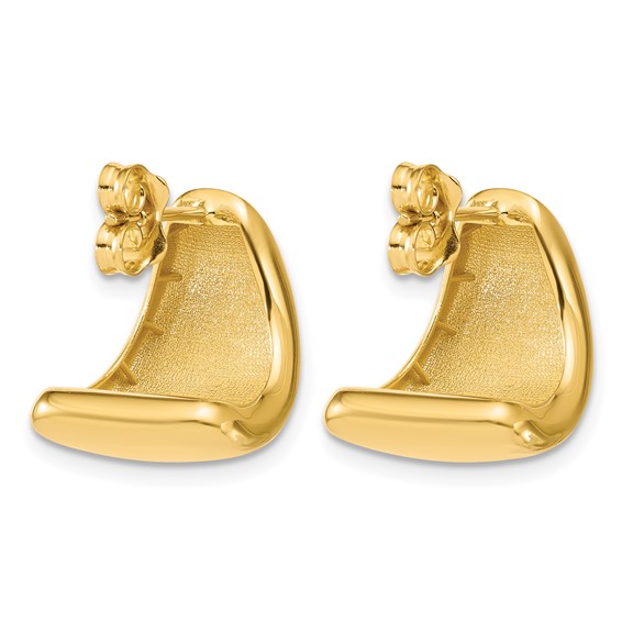 Leslie's 14K Polished Curve Post Earrings