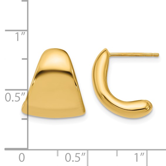 Leslie's 14K Polished Curve Post Earrings