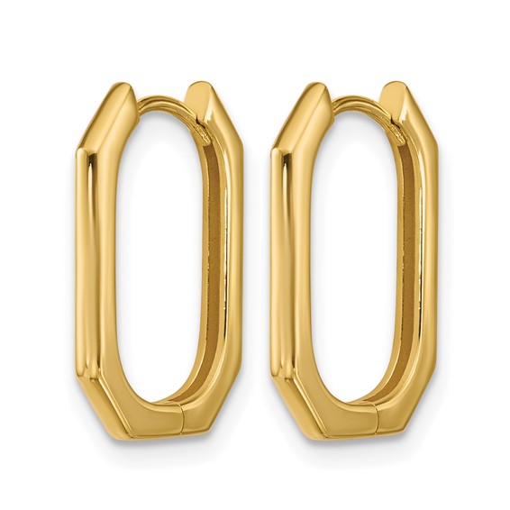 Leslie's 14K Polished Hinged Hoop Earrings