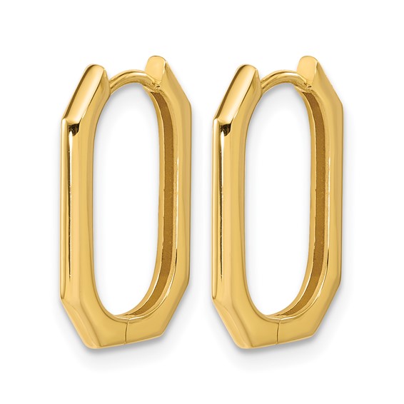 Leslie's 14K Polished Hinged Hoop Earrings