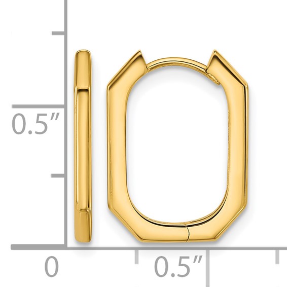 Leslie's 14K Polished Hinged Hoop Earrings