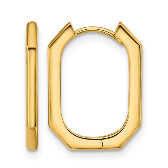 Leslie's 14K Polished Hinged Hoop Earrings