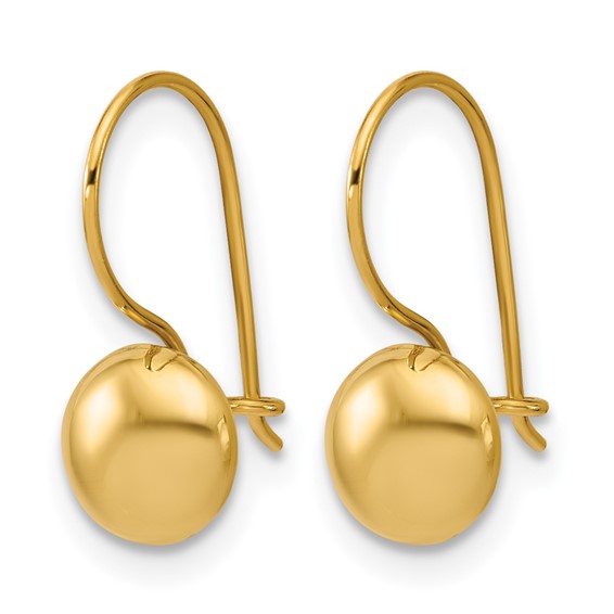 Leslie's Gold Polished Bead Drop Earrings