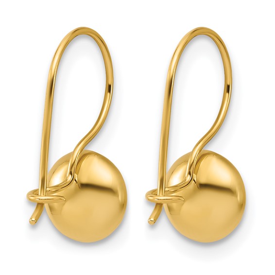 Leslie's Gold Polished Bead Drop Earrings