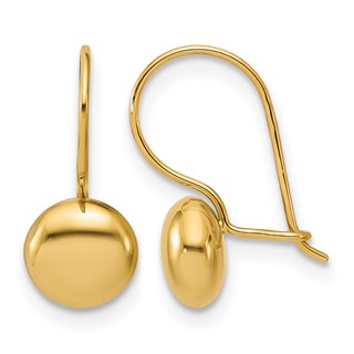 Leslie's Gold Polished Bead Drop Earrings