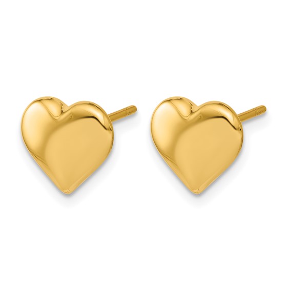 Leslie's 14K Polished Heart Post Earrings