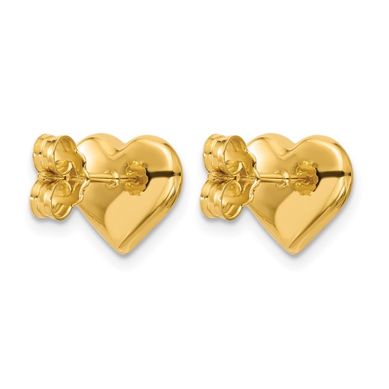 Leslie's 14K Polished Heart Post Earrings