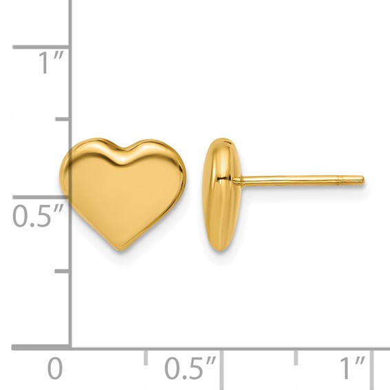 Leslie's 14K Polished Heart Post Earrings