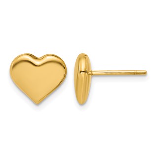 Leslie's 14K Polished Heart Post Earrings