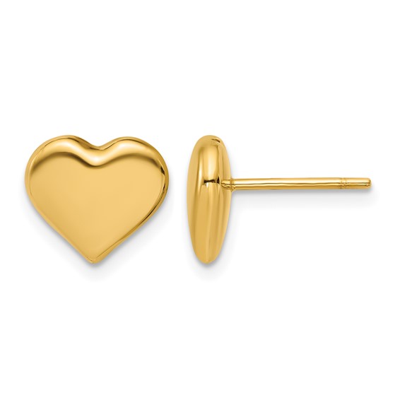 Leslie's 14K Polished Heart Post Earrings