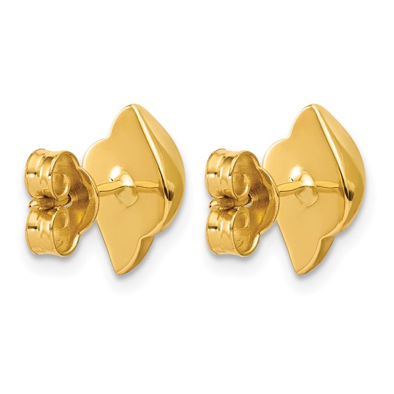 Leslie's 14K Polished and Brushed Fancy Post Earrings