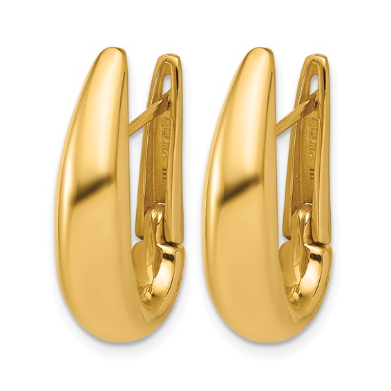 Leslie's Gold Polished Hinged Hoop Earrings