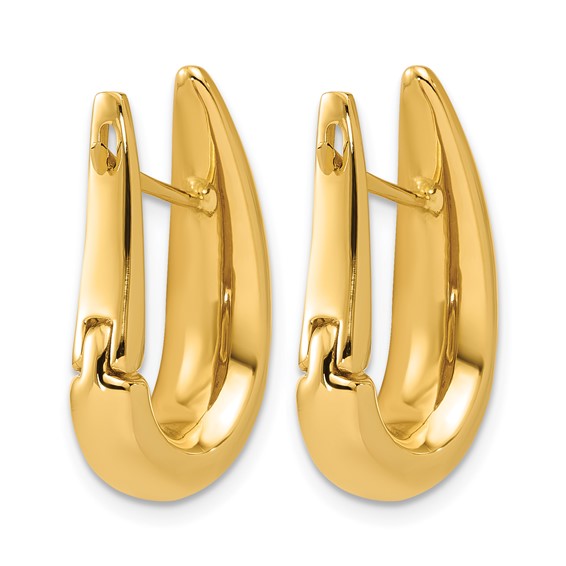 Leslie's Gold Polished Hinged Hoop Earrings