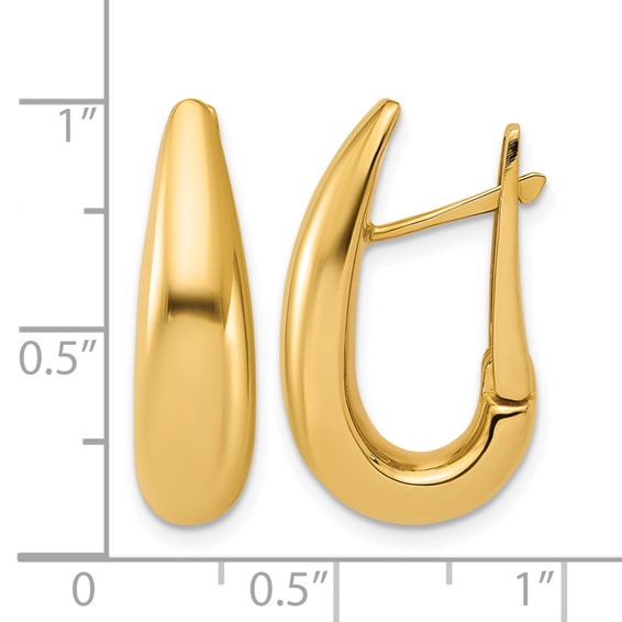 Leslie's Gold Polished Hinged Hoop Earrings