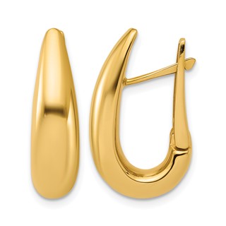 Leslie's Gold Polished Hinged Hoop Earrings