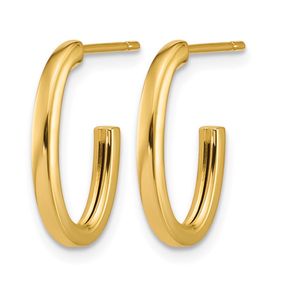 Leslie's Gold Polished J-Hoop Earrings