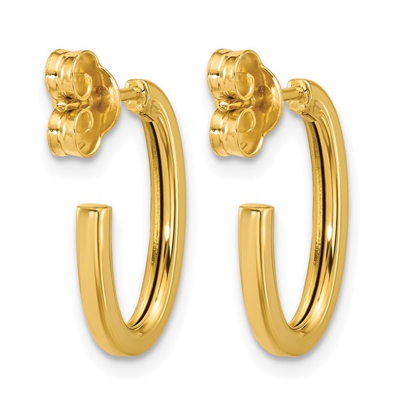 Leslie's Gold Polished J-Hoop Earrings