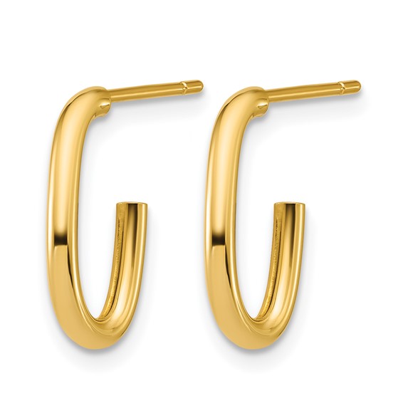 Leslie's Gold Polished J-Hoop Earrings