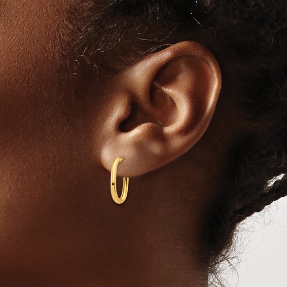 Leslie's Gold Polished J-Hoop Earrings