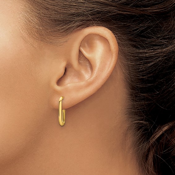 Leslie's Gold Polished Drop Earrings