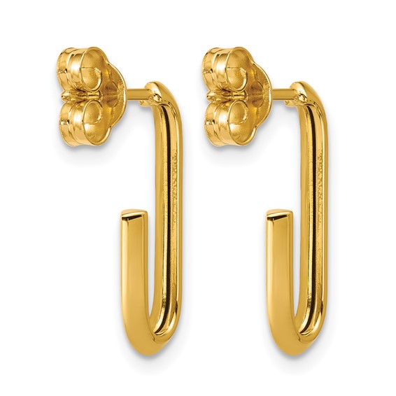 Leslie's Gold Polished Drop Earrings