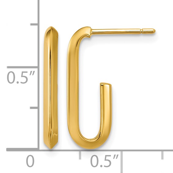 Leslie's Gold Polished Drop Earrings