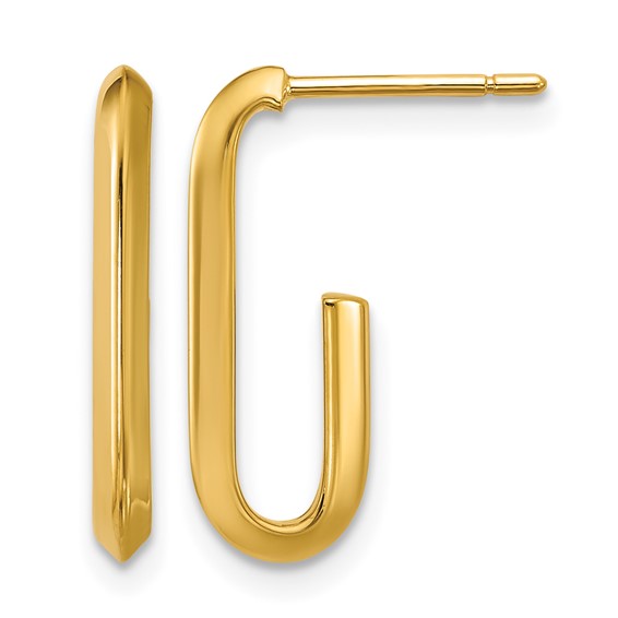 Leslie's Gold Polished Drop Earrings