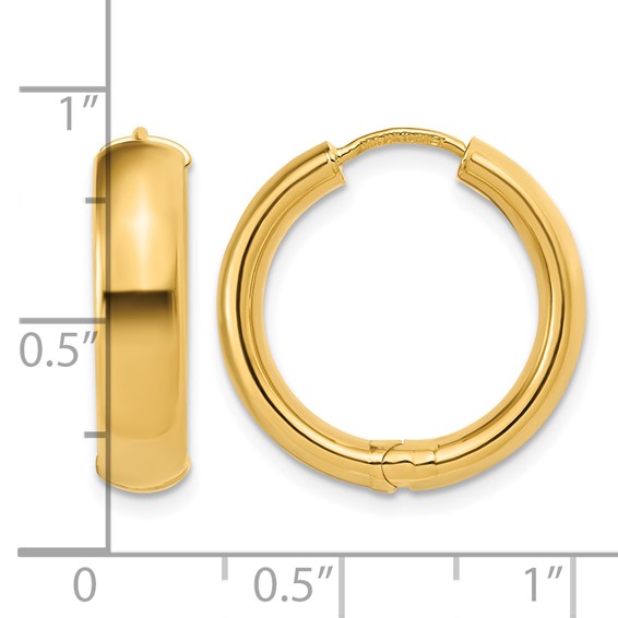 Leslie's 14K Polished Hinged Hoop Earrings